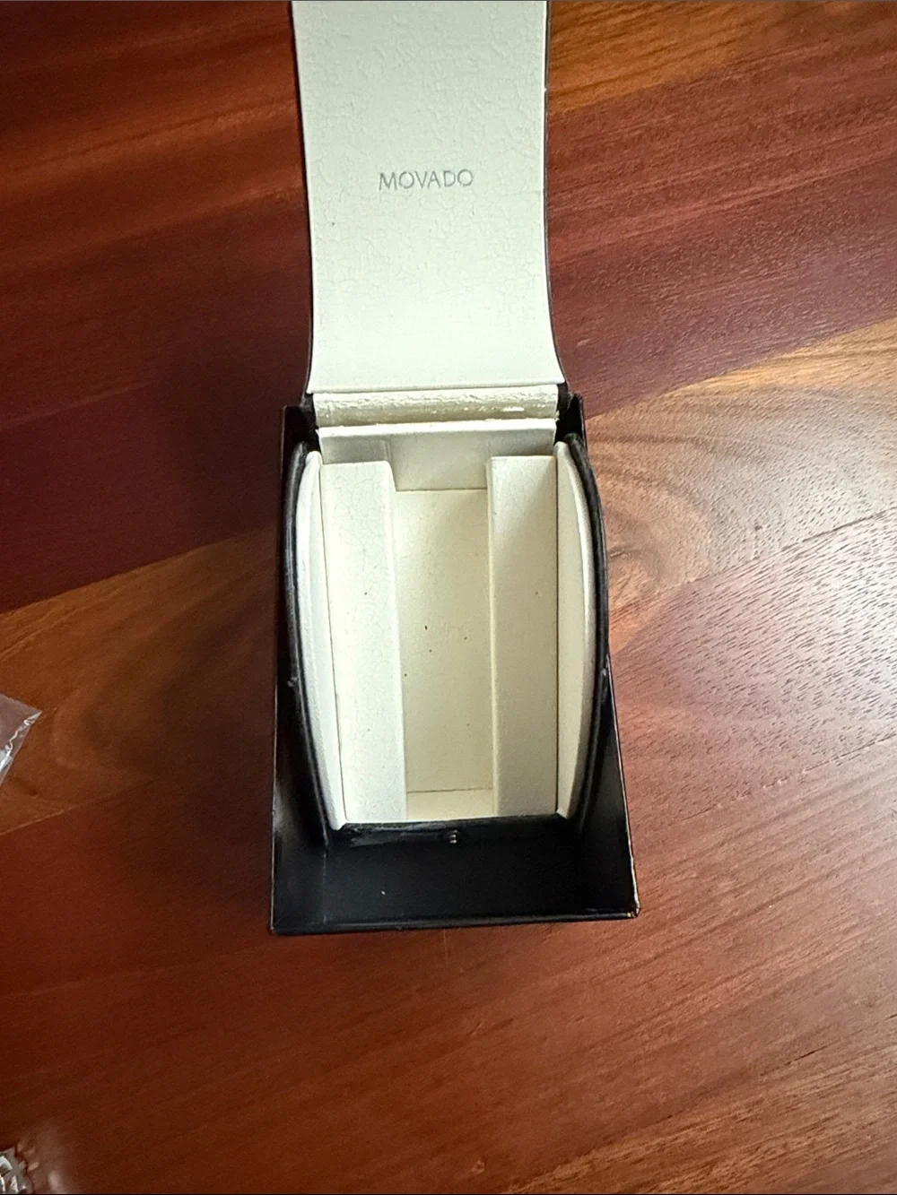 Movado Two-Tone Black Dial Gold Accents Stainless Steel Watch